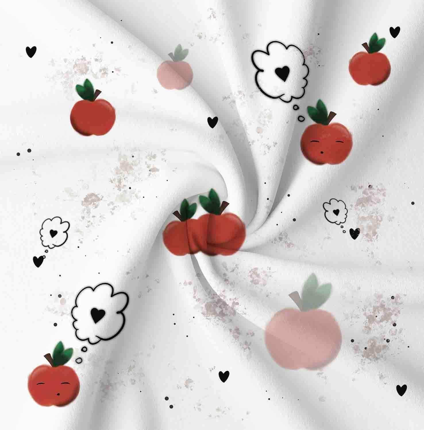 Apfel in love Stoff Eigenproduktion
